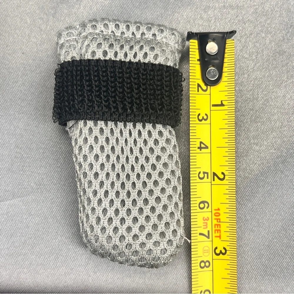 4 PCS Cat Mittens XS Gray Bootie Prevent Scratching Mesh Breathable Kitten Shoes